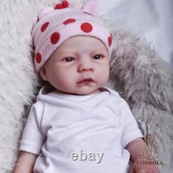 COSDOLL 18.5 Full Silicone Reborn Baby Boy Adorable Soft Silicone Newborn Doll