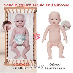 COSDOLL 18.5 Full Silicone Reborn Baby Boy Adorable Soft Silicone Newborn Doll