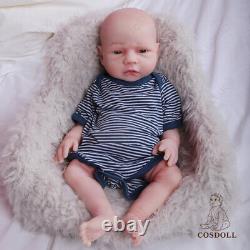 COSDOLL 18.5 Full Silicone Reborn Baby Doll BOY Open Eyes Newborn Silicone Doll