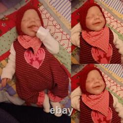 COSDOLL 18.5 Lifelike Smiley Girl Handmade Full Body Silicone Reborn Baby Dolls