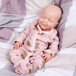 COSDOLL 18.5 Lifelike Smiley Girl Handmade Full Body Silicone Reborn Baby Dolls