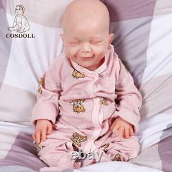 COSDOLL 18.5 Lifelike Smiley Girl Handmade Full Body Silicone Reborn Baby Dolls