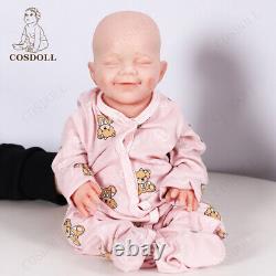 COSDOLL 18.5 Lifelike Smiley Girl Handmade Full Body Silicone Reborn Baby Dolls