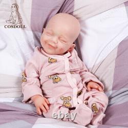 COSDOLL 18.5 Lifelike Smiley Girl Handmade Full Body Silicone Reborn Baby Dolls