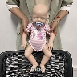 COSDOLL 18.5 Newborn Baby Doll Reborn Baby Dolls Lifelike Smiley Doll Unpainted