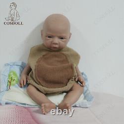 COSDOLL 18.5 Newborn Boy Reborn Baby Dolls Soft Silicone Brown Skin Baby Doll