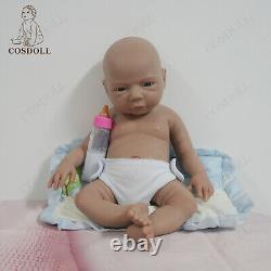 COSDOLL 18.5 Newborn Boy Reborn Baby Dolls Soft Silicone Brown Skin Baby Doll