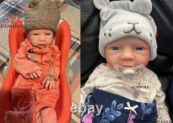 COSDOLL 18.5 Platinum Silicone Newborn Boy Handmade Silicone Reborn Baby Dolls