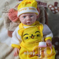 COSDOLL 18.5'' Reborn Baby Dolls Adorable Twins Baby Doll Platinum Silicone Doll