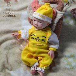 COSDOLL 18.5'' Reborn Baby Dolls Adorable Twins Baby Doll Platinum Silicone Doll