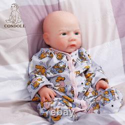 COSDOLL 18.5 Reborn Baby Dolls Can Drink Water&Pee Full Silicone Adorable Dolls