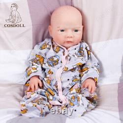 COSDOLL 18.5 Reborn Baby Dolls Can Drink Water&Pee Full Silicone Adorable Dolls