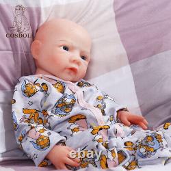 COSDOLL 18.5 Reborn Baby Dolls Can Drink Water&Pee Full Silicone Adorable Dolls