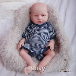 COSDOLL 18.5 in Full Soft Platinum Silicone Baby Dolls Handmade Newborn Baby