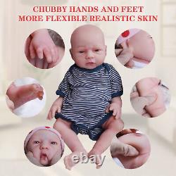 COSDOLL 18.5 in Full Soft Platinum Silicone Baby Dolls Handmade Newborn Baby