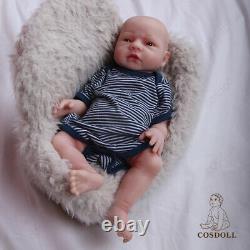 COSDOLL 18.5 in Full Soft Platinum Silicone Baby Dolls Handmade Newborn Baby