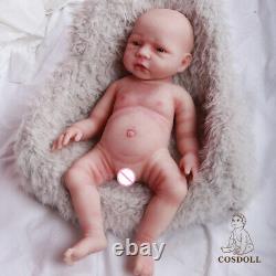 COSDOLL 18.5 in Full Soft Platinum Silicone Baby Dolls Handmade Newborn Baby