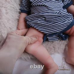 COSDOLL 18.5 in Full Soft Platinum Silicone Baby Dolls Handmade Newborn Baby