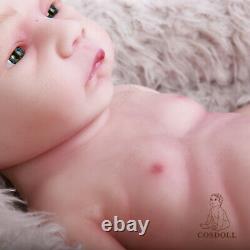 COSDOLL 18.5 in Full Soft Platinum Silicone Baby Dolls Handmade Newborn Baby