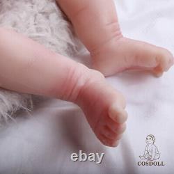 COSDOLL 18.5 in Full Soft Platinum Silicone Baby Dolls Handmade Newborn Baby