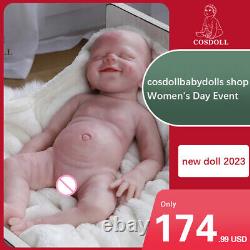 COSDOLL 18.5 in Full Soft Silicone Girl Reborn Doll Newborn Baby Doll Baby Dolls