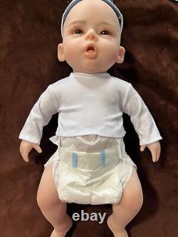 COSDOLL 18.5 in Lifelike Reborn Baby Dolls 6.2lb Newborn WithSkeleton+WithDrink-Wet