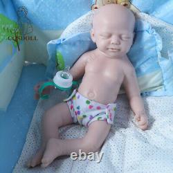 COSDOLL 18.5 in Reborn Baby Doll Platinum Full Silicone Handmade Cute Girl Dolls