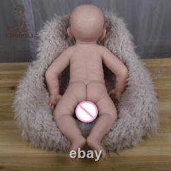 COSDOLL 18.5 inch Full Silicone Reborn Baby Girl Doll UNPAINTED Baby Doll