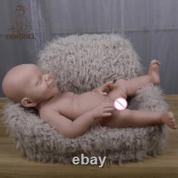 COSDOLL 18.5 inch Full Silicone Reborn Baby Girl Doll UNPAINTED Baby Doll