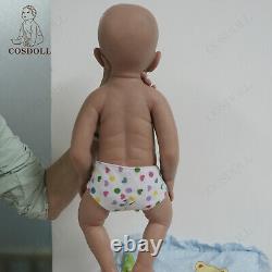 COSDOLL 18.5Brown Skin Floppy Full Silicone Reborn Baby Dolls Newborn Girl Doll