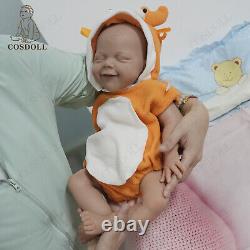 COSDOLL 18.5Brown Skin Floppy Full Silicone Reborn Baby Dolls Newborn Girl Doll