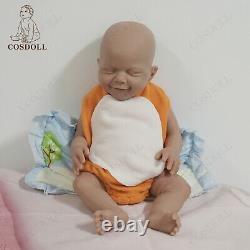 COSDOLL 18.5Brown Skin Floppy Full Silicone Reborn Baby Dolls Newborn Girl Doll