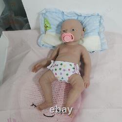 COSDOLL 18.5Brown Skin Reborn Baby Dolls Soft Silicone Girl Doll Open Eyes Doll