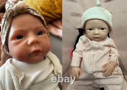 COSDOLL 18.5Real Soft Platinum Silicone Reborn Baby Dolls Handmade Newborn Girl