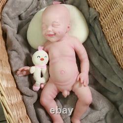 COSDOLL 18'' Full Body Silicone Reborn Baby Eyes Closed Cute BOY Doll