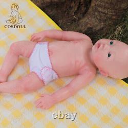 COSDOLL 18'' Lifelike Girl Full Body Platinum Silicone Reborn Baby Dolls Newborn