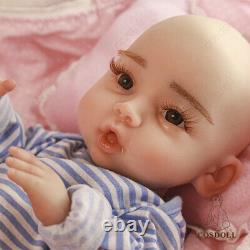 COSDOLL 18 Newborn Full Silicone Reborn Baby BOY Doll with Wet and Drink System