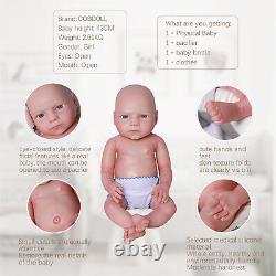 COSDOLL 18'' Realistic Newborn Girl Doll Reborn Full Silicone Flexible Skin Doll