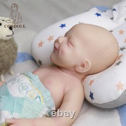 COSDOLL 18 in Full Body Silicone Reborn Baby Eyes Closed Cute BOY Doll Newborn