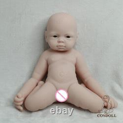 COSDOLL 19 Reborn Baby Dolls Newborn Baby Full Platinum Silicone Doll Unpainted