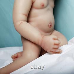COSDOLL 19in Full Silicone Body Newborn Boy Doll WithRooted Hair Reborn Baby Dolls