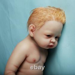 COSDOLL 19in Full Silicone Body Newborn Boy Doll WithRooted Hair Reborn Baby Dolls