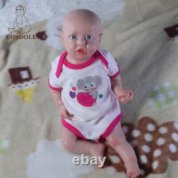 COSDOLL 22Newborn Girl Realistic Reborn Baby Dolls Soft Full Body Silicone Doll