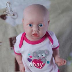 COSDOLL 22Newborn Girl Realistic Reborn Baby Dolls Soft Full Body Silicone Doll