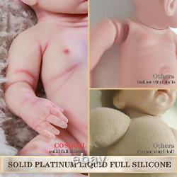 COSDOLL Platinum Silicone Reborn Baby Doll Painted Lifelike Dolls 4 piece set