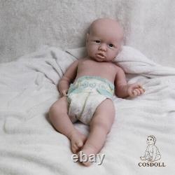 COSDOLL platinum silicone reborn baby doll Newborn Realistic BabUNPAINTED