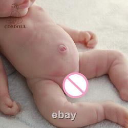 COSODLL 15.7 Newborn BOY Reborn Baby Dolls (from head to toe)Full Silicone Body