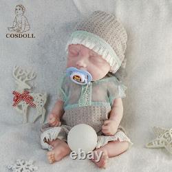 COSODLL 15.7 in Full Silicone BOY Doll Reborn Baby Dolls Infant, Not Vinyl Dolls