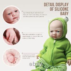 COSODLL 17 Reborn Baby Doll Real Silicone Platinum Silicone Baby Girl Doll