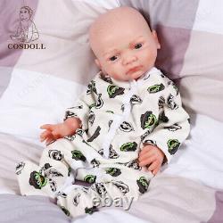 COSODLL 17 Reborn Baby Dolls Full Body Platinum Silicone Doll Newborn Baby Girl
